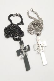 Mens Hip-Hop ICP Hatchet man Pendant Large Pendant Stainless Steel Chain Necklace curb chian 5mm 24'' silver / black choose3115858