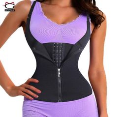 Adjustable Shoulder Strap Waist Trainer Vest Corset Women Zipper Hook Body Shaper Waist Cincher Tummy Control Slimming Shapewear2675130