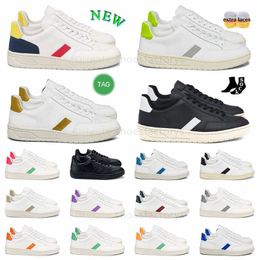 Mens Low Vejaon Casual Shoes Womens Designer shoes French Brazil Green Low-carbon Life Organic Cotton Flats Platform White Classic Black Red Trainer Sports Sneakers