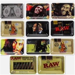 High Quality 180mm x 125mm Metal Tobacco Rolling Tray Hand Roller Smoking Accessories Cigarettes tools for whole7572765