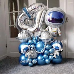 Party Decoration 33pcs Outer Space Theme 0-9 Number Foil Balloons Kids Birthday Decorations Baby Shower Supplies Toys