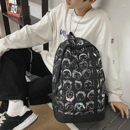Backpack Men Large Capacity Mochila Laptop Nylon Waterproof Student Schoolbag For High School Bag Girl Bagpack Black