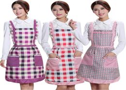 Women Lady Kitchen Apron Dress Restaurant Home Kitchen For Pocket Cooking Funny Cotton Apron Bib Dining Room Barbecue 3282649