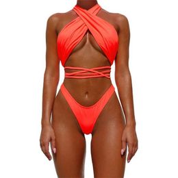 Womens Swimwear HomeProduct CenterTshaped Bikini SetFront Chord Tie HangerTshaped Bikini SetSwimsuitTwo piece SwimsuitSilverFluorescent Green Orange J24051