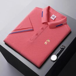 2024 Golf Mens Clothing Summer Polo Shirt Mens Casual Fashion Polo Collar Short Slim Fit Handsome Fitness Sports Shirt 240510