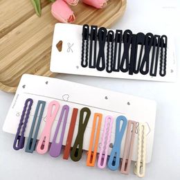 Hair Clips 11PCS 6cm Candy Color Colorful Young Hairpins Women Girl Different Rectangle Barrettes Side Clamp Multiple Duck Beak