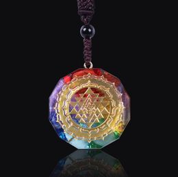 New Fashion Charms Orgonite Pendant Sri Yantra Pendant Sacred Geometry Chakra Energy Necklace Meditation Jewellery Gifts for Women2310873