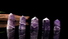 Ability Quartz Pillar Dream Amethyst Crystal Tower Arts Ornament Mineral Healing wands Reiki Natural sixsided Energy stone Transp4797046