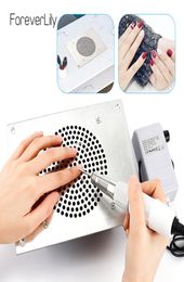 40000RPM Nail Dust Collector Desktop Built in Machine Suction Vacuum Fan Cleaner 3 Collecting Bag Nail Art Vacuum Cleaner Fan7100253