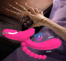 Sex Toy Massager 3 in 1 Clitoris Sucker Dildo Vibrator Female for Women g Spot Tongue Licking Clit Vacuum Stimulator Anal Toys for9423204