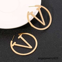 Sales Designer Earrings For Woman Letters Hoop 18k Gold Women Earstuds Luxury Ladies Jewellery