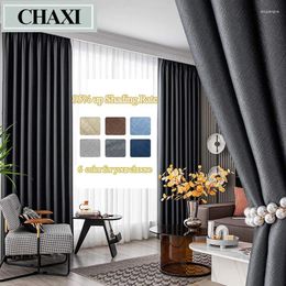 Curtain CHAXI Blackout Blinds Solid Thermal Insulated Window Cortinas Treatment Drapes For Living Room Draperies Bedroom