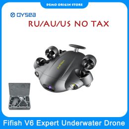 Fifish V6 Expert Underwater Drone With 100 Metres Cable V6E Six Thruster Diving Drone ROV 4K UHD VR Flight