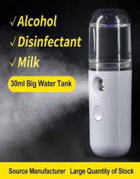Portable Mini Nano Mist Sprayer Facial Steamer Face Humidifier Nebulizer Antiaging Wrinkle Women Beauty Skin Care Tools 30ML USB 5623364