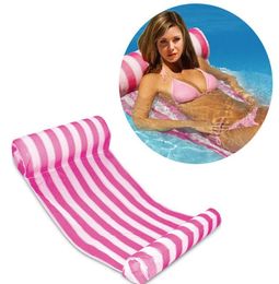 Swimming pool inflatable cushion Stripe Floating Sleeping Bed Water Hammock Lounger Chair Floating bed Outdoor beach Inflatable Ai2565481
