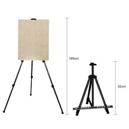 Portable Metal Easel 63 Inch Adjustable Display Travel Easel Thicken Triangle Aluminum Alloy Easel Sketch Drawing For Artist 240430