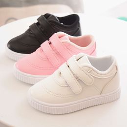 Spring and Autumn Single Baby Soft Sole Walking Perennial Preschool Female Children's Leather Sports Little White Shoes