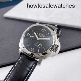 Grestest Wrist Watch Panerai LUMINOR1950 Series 44mm Diameter Date Display Automatic Mechanical Men's Watch PAM00321 Steel Dual Time Zone Power Reserve Display