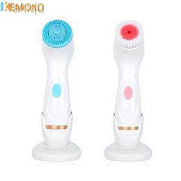 Cleaning 3-in-1 silicone rotating facial cleaning brush electric facial cleaning brush waterproof facial massage brush d240510