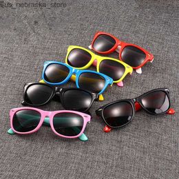 Sunglasses Polarised TR90 New Childrens Boys and Girls Silicone Safety Fashion Glasses UV400 Q240410