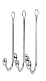 Stainless Steel Anal Hook with Anal Beads Hole Anal Hooks Metal Butt Plug Sex Toys Adult Product No Vibrator7430054