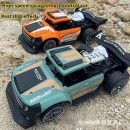 Cross-Border 1 16 Six-channel Remote Control Car 2.4G Spray Drift Racing Car Cool Light High Speed Sports Car Kids Toy Gift Box 240509