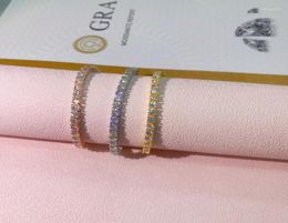Charm Bracelets Real 4mm Moissanite Sparkling Full Diamond GRA 925 Sterling Silver Wedding Engagement Party Jewellery For WomenCharm1445329