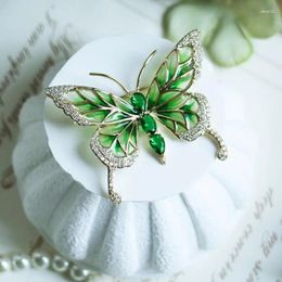 Brooches Fashion Butterfly Crystal Acrylic Brooch Pins For Women Kids Colorful Insect Dragonfly Bird Leaf Pearl Coat Dress Shirt Jewelry