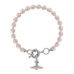 Brand Westwood Baroque Pearl Bracelet Female Light Luxury Style 3D UFO High Version