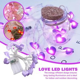 Strings Led Love String Lights Pink Purple Blue Christmas Wedding Decoration Home Party Fairy Birthday Tale Garland B4j0