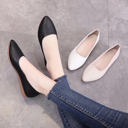 Outdoor Bags Women's Single Shoes 2024 Autumn Casual Flat Sole Rubber Wholesale Fashion Breathable Pointed Ladies Closed