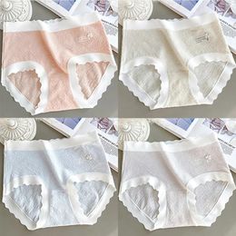 Women's Panties Underwear For Women Sexy Girls 4Pcs /Lot Cotton Briefs Shorts Seamless Underpants Female 3A Antibacterial Crotch