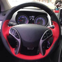 Steering Wheel Covers Car Cover For Elantra Avante I30 2011-2024 Customized Interior Accessory Braid