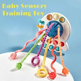 Teethers Toys Infant Montessori Sensory Development Education Toy Pulling String Finger Grab Training Early Learning Toy Teeth BPA Free 1-3Y d240509