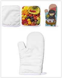 Blank Sublimation Oven Mitts Set Oven Gloves Pad Sublimation Pot Holder for DIY Kitchen Accessories Heat Resistance 2pcs8710038