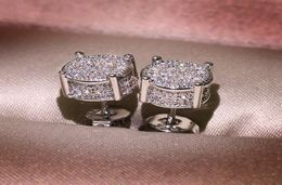 choucong Lady Crown Shape earrings Crystal Diamond White Gold Filled Party Wedding Stud Earrings for women fashion jewelry2508839