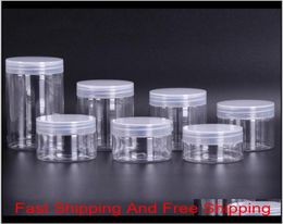30 40 50 60 80ml Plastic Jars Transparent Pet Plastic Storage Cans Boxes Round Bottle With Pla qylvxG homes20117622688