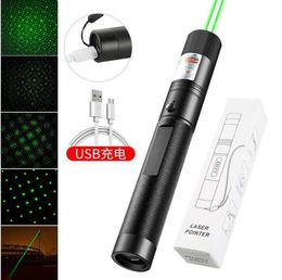 New High Powerful 532nm Green Laser pointer 303 Sight Laser Pointer USB rechargeable Indicator Hunting Laser Device