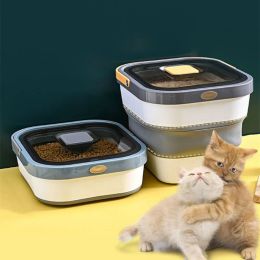 Feeding Foldable Pet Food Bucket Kitchen antimold And moistureproof Dog And Cat Grain Storage Bucket presstype Rice Flour Buckets