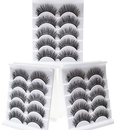 5 Pairs Natural Eyelash Light weight Faux 3D Mink Eyelashes Soft Wispy Fluffy False Eye Lashes Extension Cruelty Reuse a lot 2385959