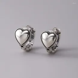 Stud Earrings 925 Sterling Silver Heart Ring For Women Wedding Luxury Piercing Jewellery Friends Gift Things With