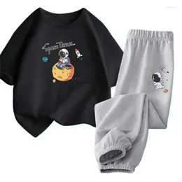 Clothing Sets Summer Teenage Boy Clothes Set Children Tshirt And Harlan Pants 2 Pieces Suit Kids Short Sleeve Cute Top Tracksuit