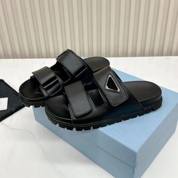 slipper designer sandals women platform slides shoes thick summer brand classic beach casual sliders outdoor top quality slippers genuine leather 10A with box