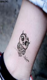 Vintage Black Owl Arm Fake Tattoo Sexy Temporary Tattoos Sticker Men Women Body Art C181228016991551