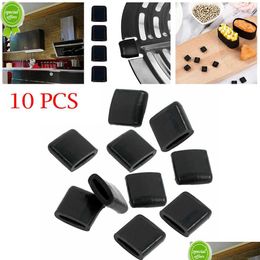 Baking Pastry Tools New Air Fryer Rubbers Bumpers Fit Power Crisper Plate Replacement Protective Ers Kitchen Accessories Drop Delive Dhtnt