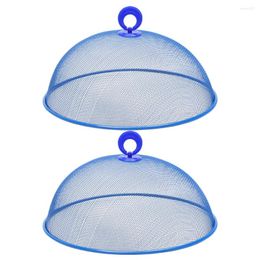 Dinnerware Sets 2 Pcs Wrought Iron Cover (28cm Blue) 2pcs Outdoor Tent Covers For Outside Outdoors Mesh Protection