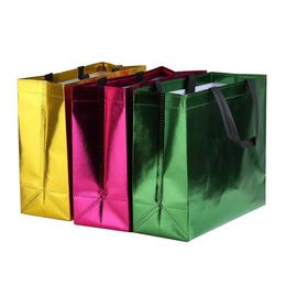 3Pcs Gift Wrap 2/5/10pcs Non-woven Fabric Shopping Gift Bags with Handles Smooth Waterproof Clothing Business Packaging Bag Large Storage Bag