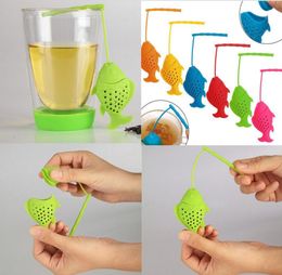 Fish Design Tea infuser Food Grade Silicone Loose Tea Leaf Infuser Herbal Infuser Philtre Strainer Drinkware WX92819159285