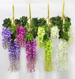 Wisteria wedding decoration flower artificial wisteria silk flower Long 110 CM White Purple Red Green13137741