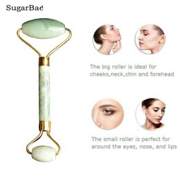 Natural Jade Massager Eyes Stone Face Roller Massager For Face Lift Double Head Anti Cellulite Wrinkle Cool Massage Tool5502980